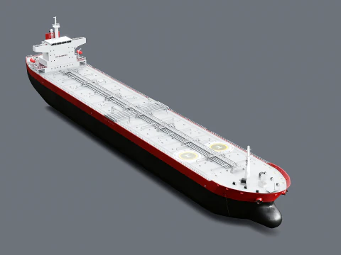 Modern Oil Tanker Vessel 3D Model