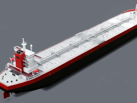 Modern Oil Tanker Vessel 3D Model