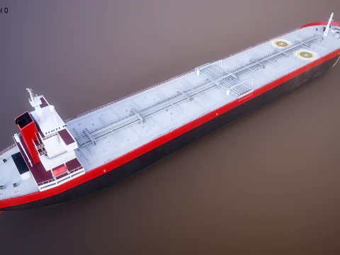 Modern Oil Tanker Vessel 3D Model