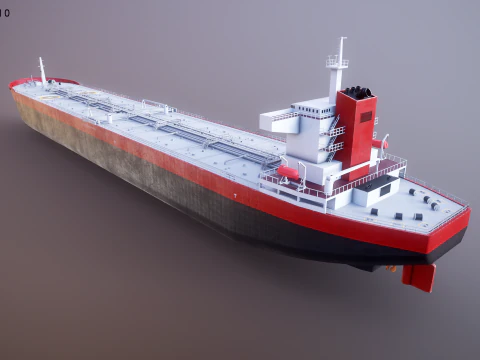 Modern Oil Tanker Vessel 3D Model