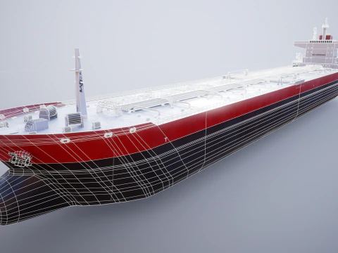Modern Oil Tanker Vessel 3D Model