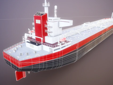 Modern Oil Tanker Vessel 3D Model