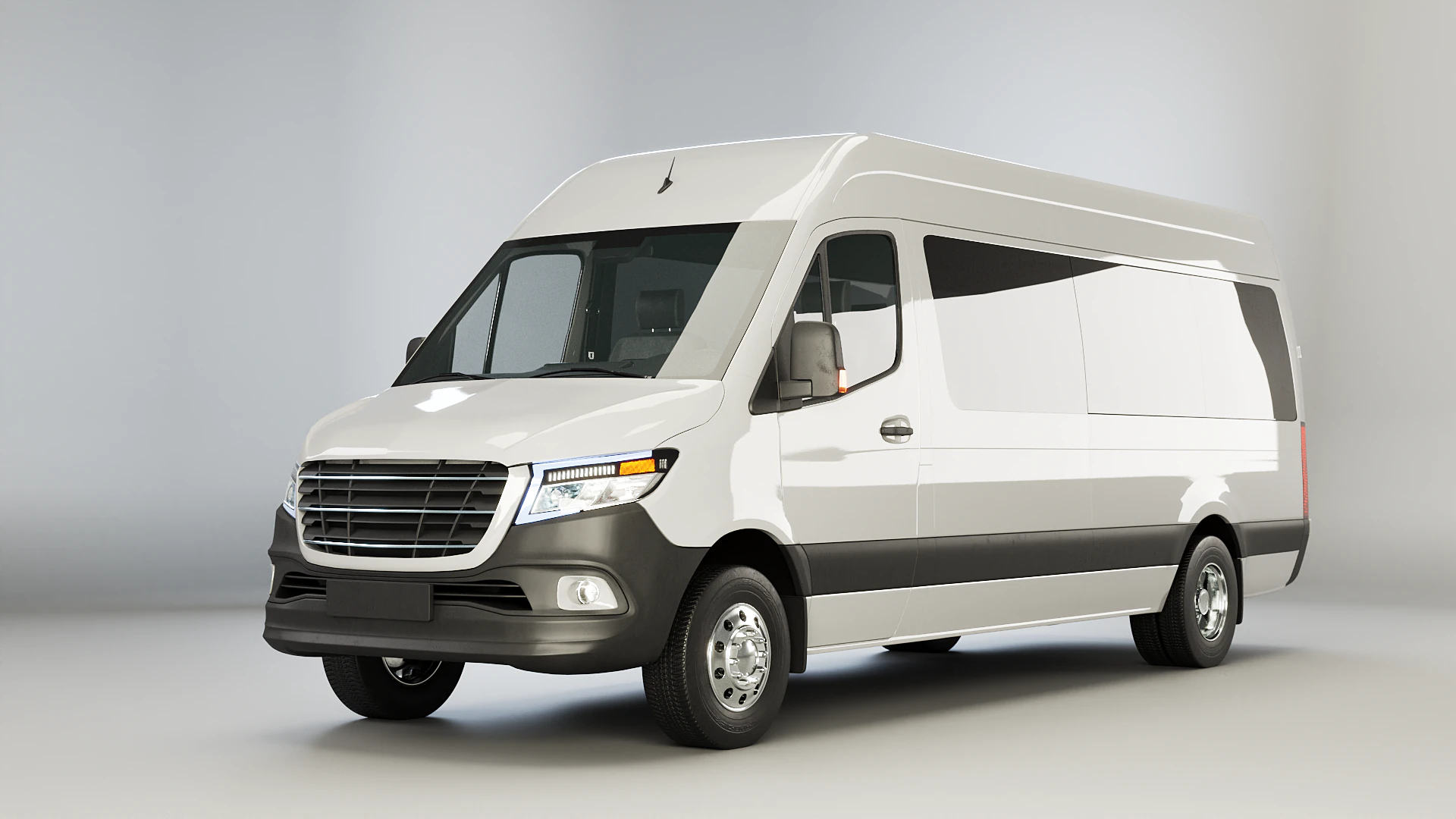 Modern Shuttle Bus 3D Model .c4d .max .obj .3ds .fbx .stl .blend 