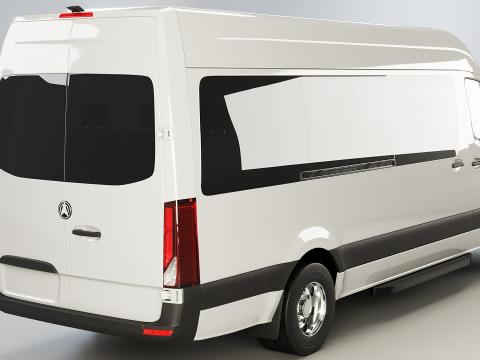 आधुनिक शटल बस 3D मॉडल