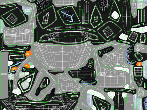 आधुनिक शटल बस 3D मॉडल