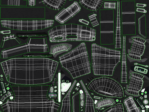 आधुनिक शटल बस 3D मॉडल