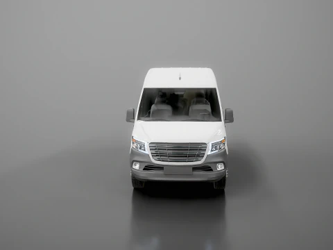 Modern Shuttle Bus 3D Model