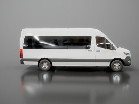 आधुनिक शटल बस 3D मॉडल