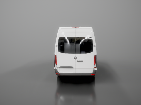 आधुनिक शटल बस 3D मॉडल