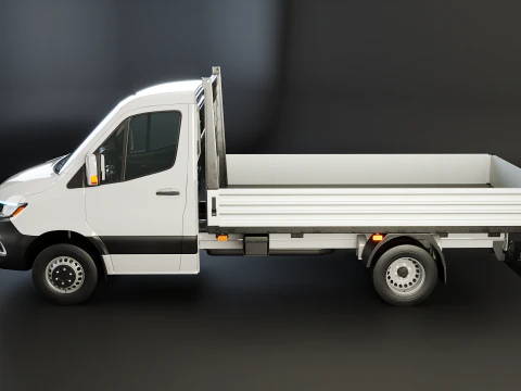 Modern Utility Pickup Truck 3D Model