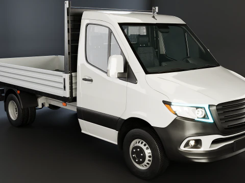 Modern Utility Pickup Truck 3D Model