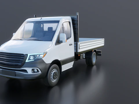 Modern Utility Pickup Truck 3D Model
