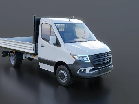 Modern Utility Pickup Truck 3D Model