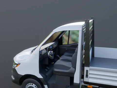 Modern Utility Pickup Truck 3D Model