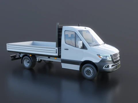Modern Utility Pickup Truck 3D Model