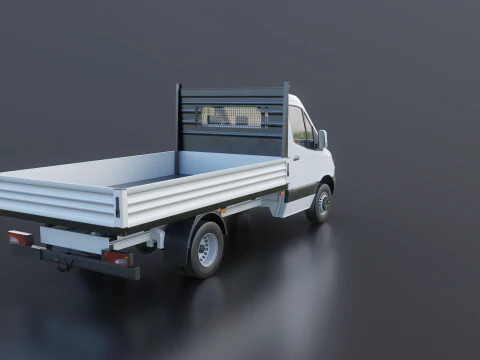 Modern Utility Pickup Truck 3D Model
