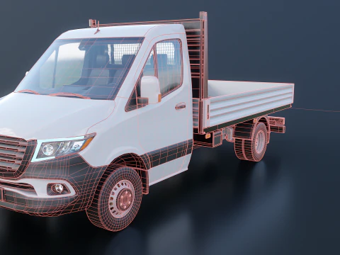 Modern Utility Pickup Truck 3D Model