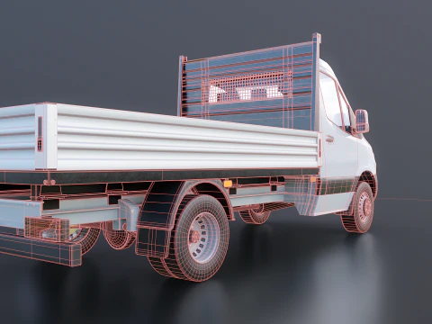 Modern Utility Pickup Truck 3D Model