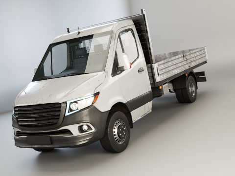Keausan Penggunaan Truk Pickup Utilitas Modern Model 3D