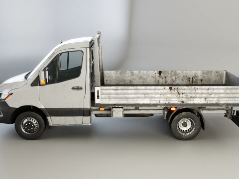 Modern Utility Pickup Truck Usage Wear 3D Model
