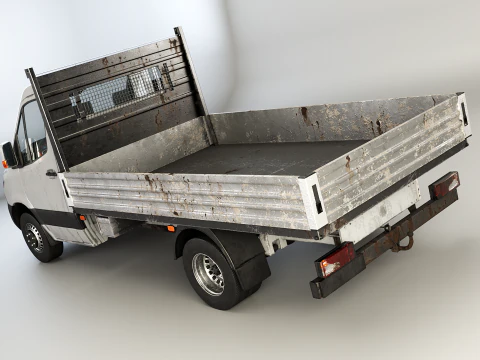 Modern Utility Pickup Truck Usage Wear 3D Model