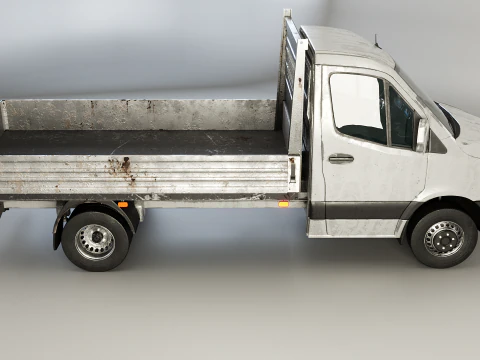Modern Utility Pickup Truck Usage Wear 3D Model