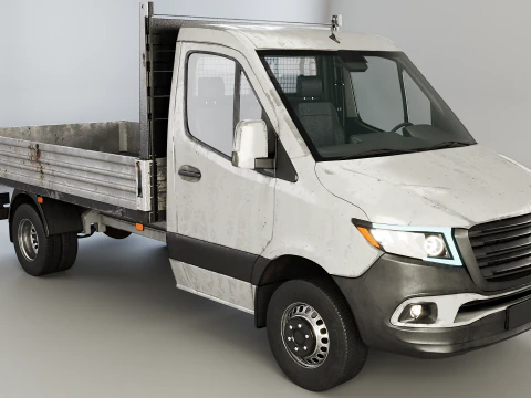 Modern Utility Pickup Truck Usage Wear 3D Model