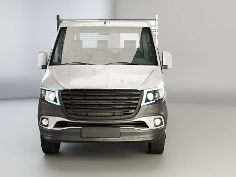 Modern Utility Pickup Truck Usage Wear 3D Model