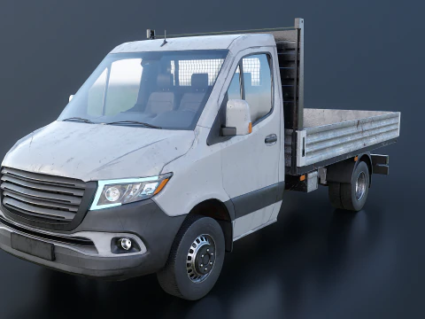 Modern Utility Pickup Truck Usage Wear 3D Model