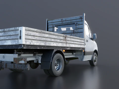 Modern Utility Pickup Truck Usage Wear 3D Model
