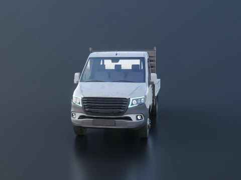 Modern Utility Pickup Truck Usage Wear 3D Model