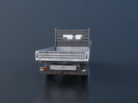 Modern Utility Pickup Truck Usage Wear 3D Model