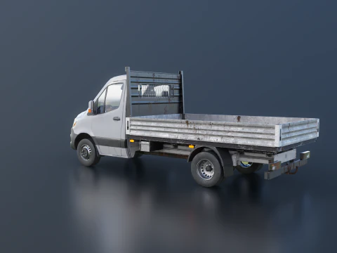 Modern Utility Pickup Truck Usage Wear 3D Model
