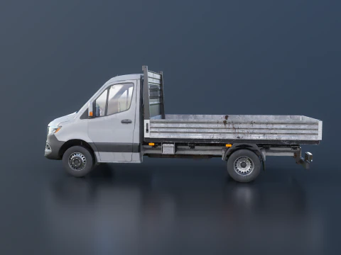 Modern Utility Pickup Truck Usage Wear 3D Model