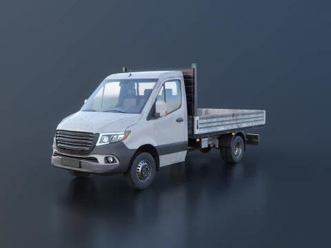 Modern Utility Pickup Truck Usage Wear 3D Model