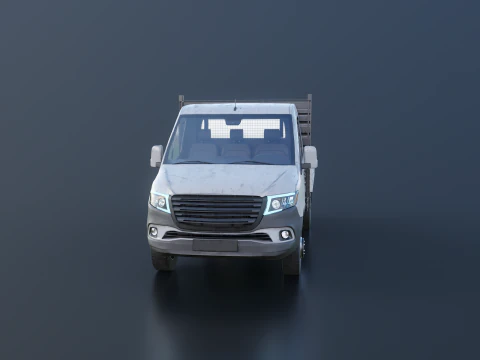 Modern Utility Pickup Truck Usage Wear 3D Model