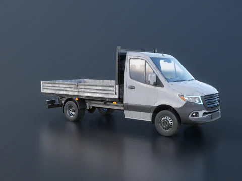 Modern Utility Pickup Truck Usage Wear 3D Model