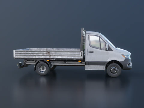 Modern Utility Pickup Truck Usage Wear 3D Model