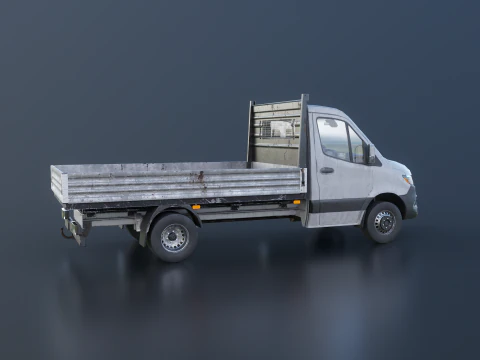 Modern Utility Pickup Truck Usage Wear 3D Model