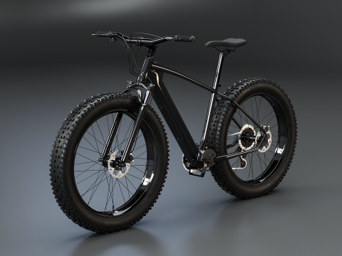 Moderne elektrische MTB Fatbike 3D Model
