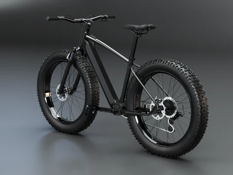 Moderna Fatbike MTB elettrica Modello 3D