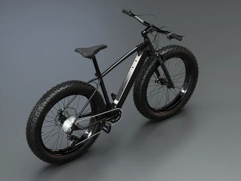 Moderna Fatbike MTB elettrica Modello 3D