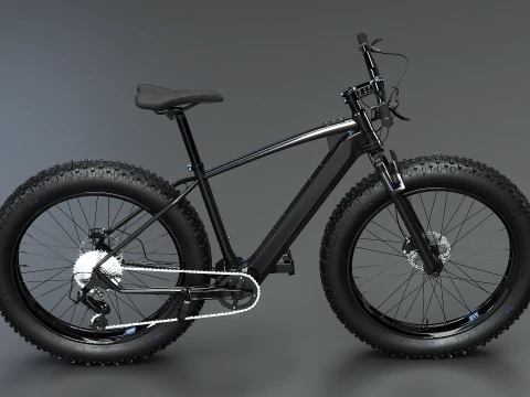 Moderna Fatbike MTB elettrica Modello 3D