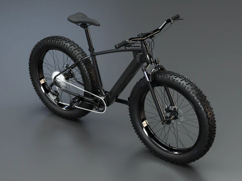 Moderna Fatbike MTB elettrica Modello 3D