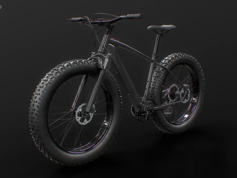 Moderna Fatbike MTB elettrica Modello 3D