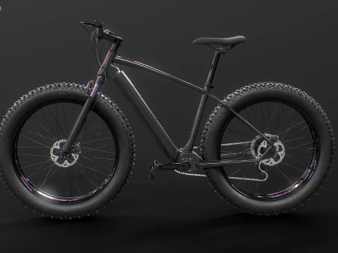 Moderna Fatbike MTB elettrica Modello 3D