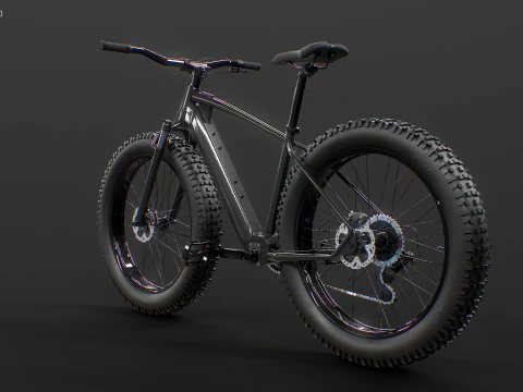 Moderna Fatbike MTB elettrica Modello 3D