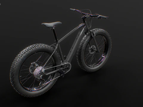 Moderna Fatbike MTB elettrica Modello 3D