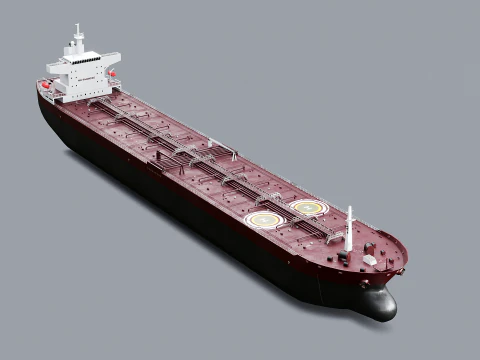 Navio petroleiro moderno navio de carga Modelo 3D