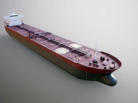 Navio petroleiro moderno navio de carga Modelo 3D